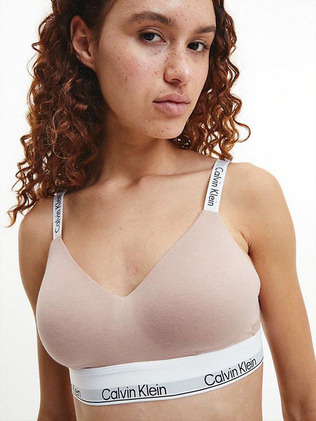 Pink Calvin Klein Modern Cotton Women Bra | JWFG-92065