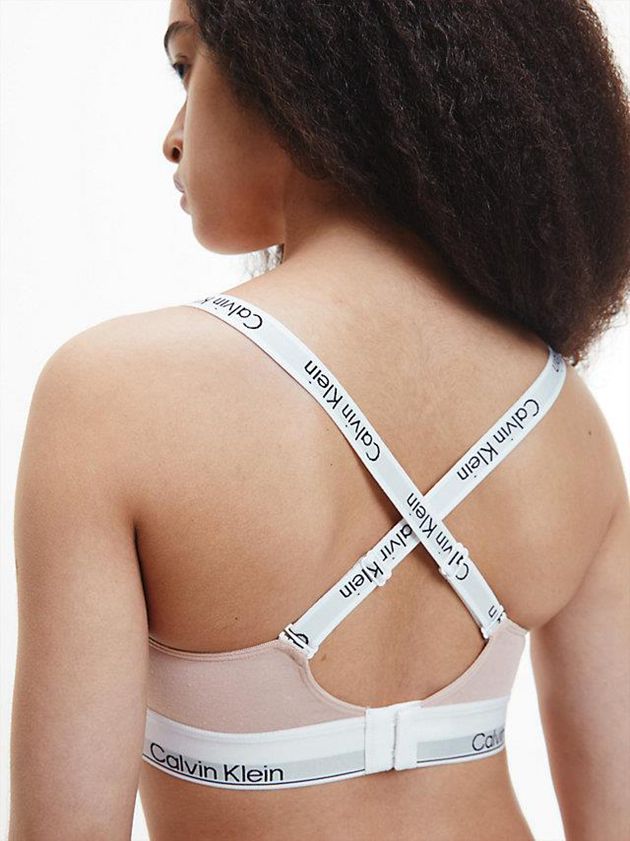 Pink Calvin Klein Modern Cotton Women Bra | JWFG-92065