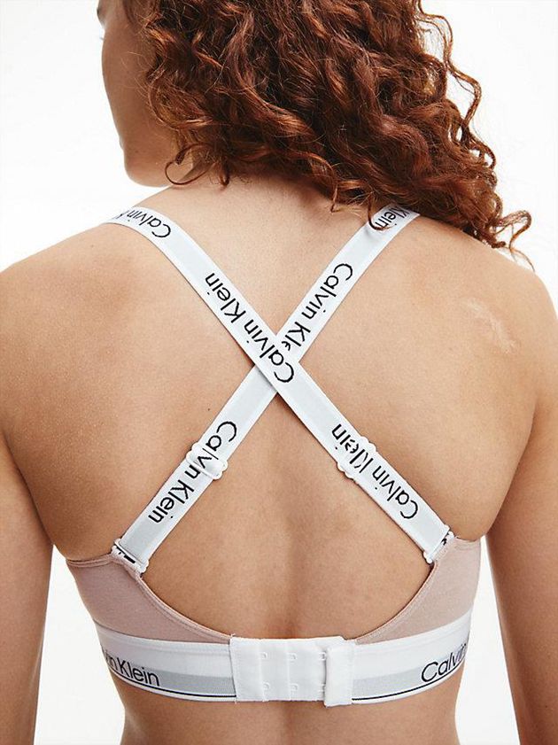 Pink Calvin Klein Modern Cotton Women Bra | JWFG-92065