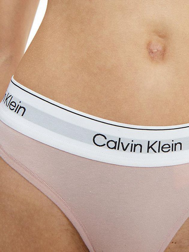 Pink Calvin Klein Modern Cotton Women Thong | TKSZ-93864