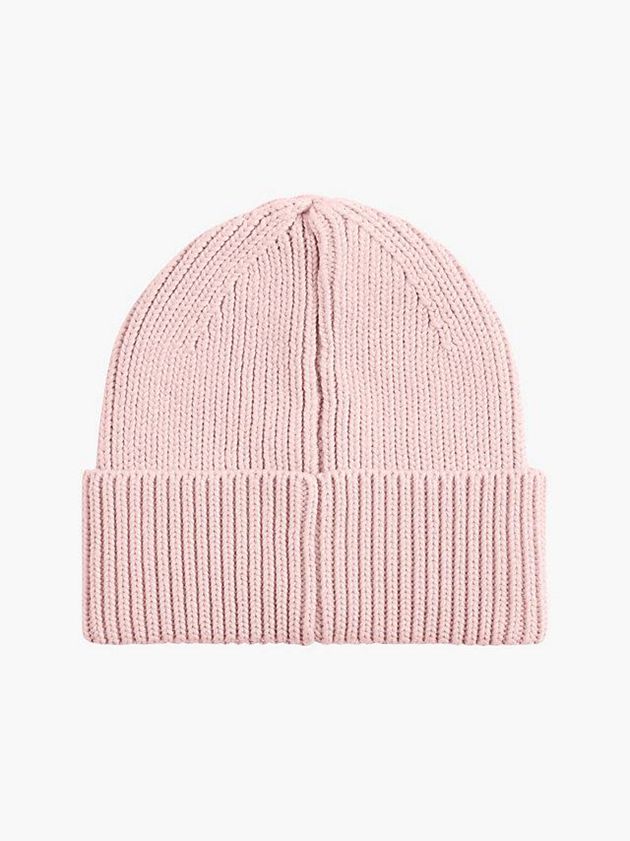 Pink Calvin Klein Organic Cotton Blend Women Beanie | CSPO-59307