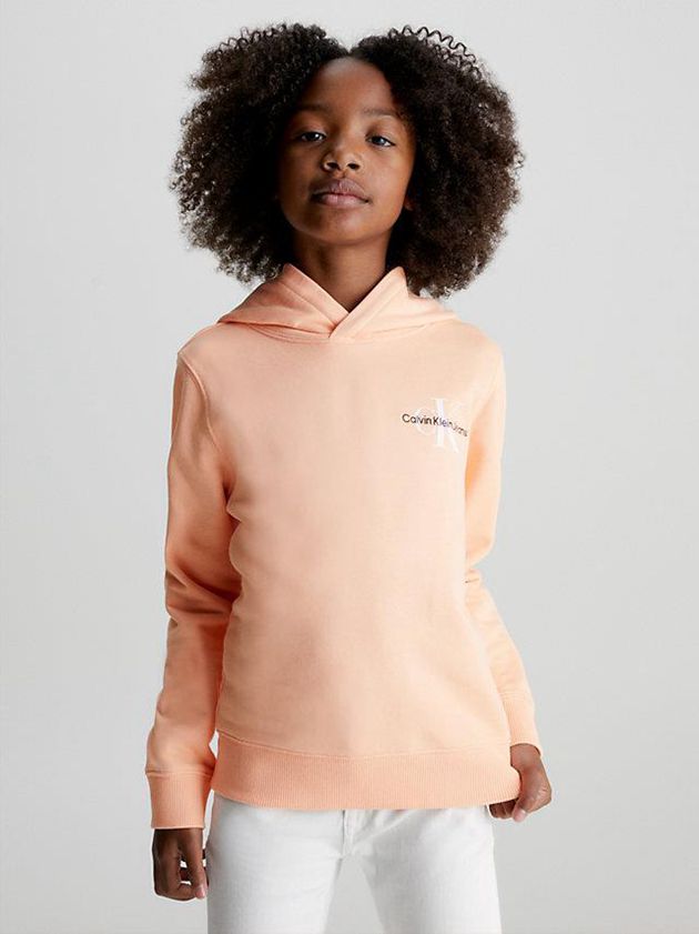 Pink Calvin Klein Organic Cotton Girls's Hoodie | YLVE-75240