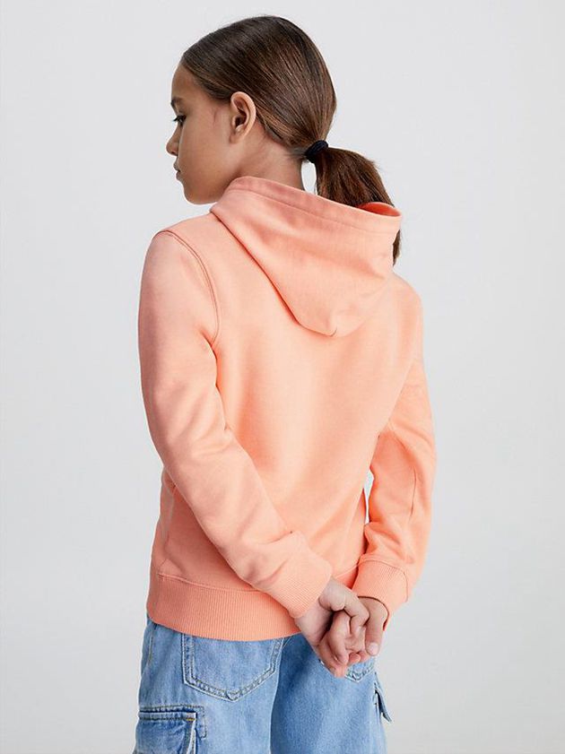 Pink Calvin Klein Organic Cotton Girls's Hoodie | YLVE-75240
