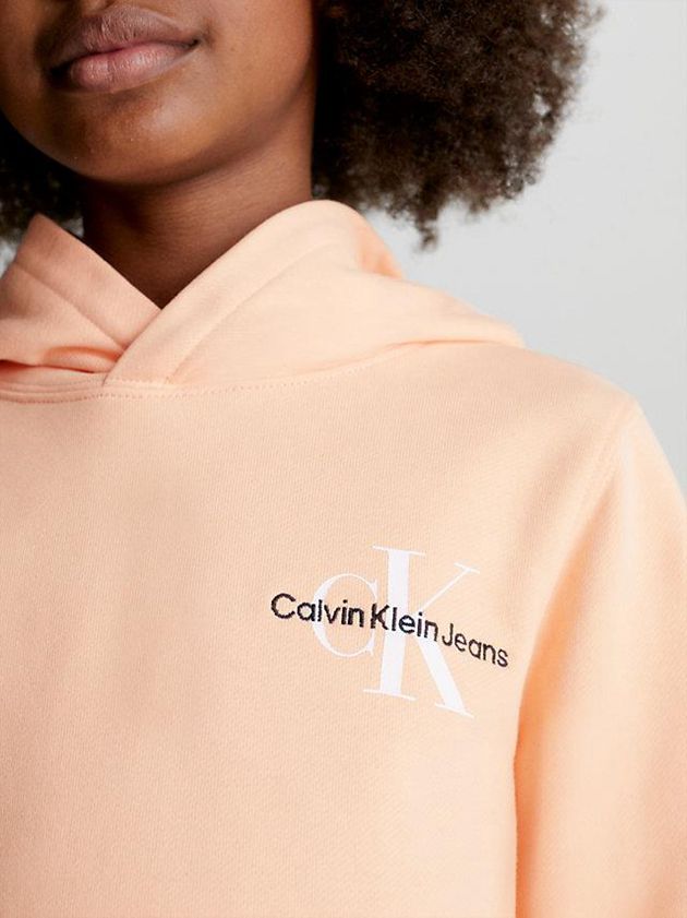 Pink Calvin Klein Organic Cotton Girls's Hoodie | YLVE-75240