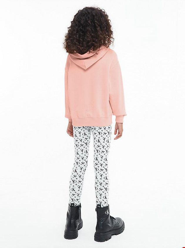 Pink Calvin Klein Organic Cotton Girls's Hoodie | KHBM-10435