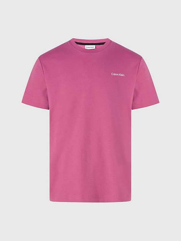 Pink Calvin Klein Organic Cotton Men T-Shirt | DZWH-54937