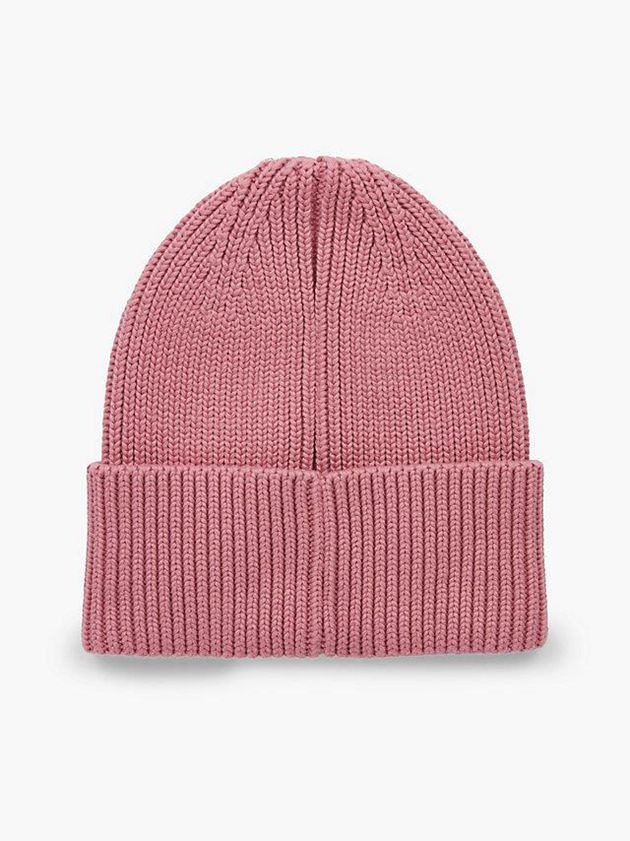 Pink Calvin Klein Organic Cotton Women Beanie | DVHN-27516