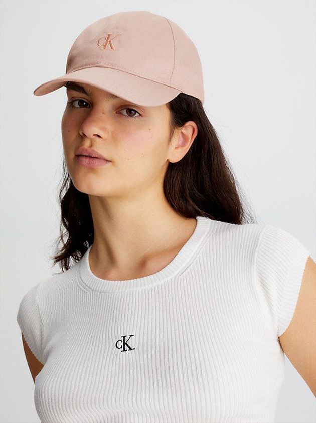 Pink Calvin Klein Organic Cotton Women Cap | ZPVE-84172