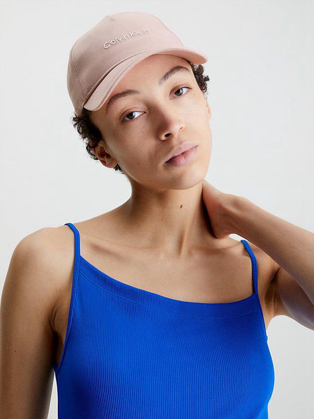 Pink Calvin Klein Organic Cotton Women Cap | EFHC-48107