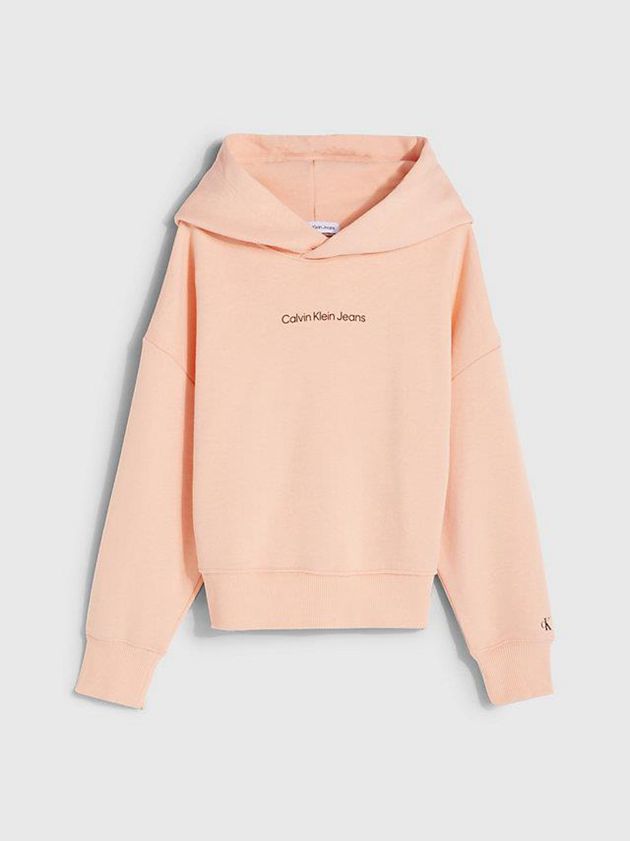Pink Calvin Klein Oversized Girls's Hoodie | AQZD-18375