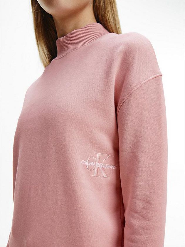 Pink Calvin Klein Oversized Organic Cotton Girls's Sweatshirt | PFTH-12079