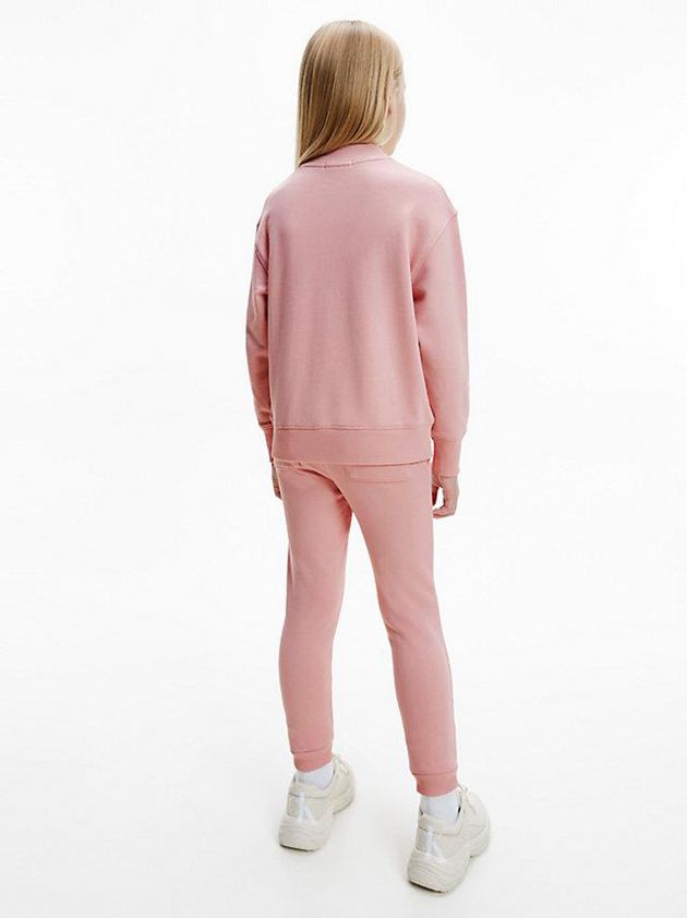 Pink Calvin Klein Oversized Organic Cotton Girls's Sweatshirt | PFTH-12079