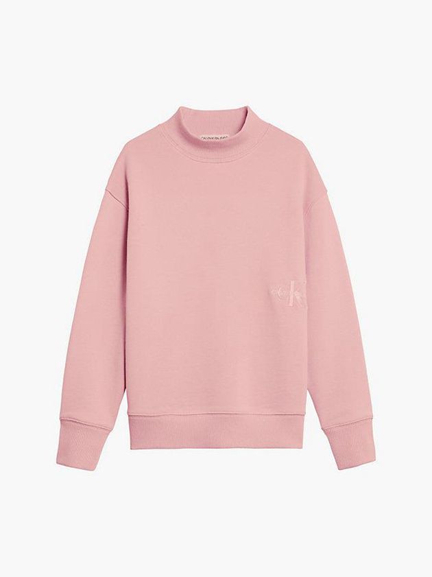 Pink Calvin Klein Oversized Organic Cotton Girls's Sweatshirt | PFTH-12079