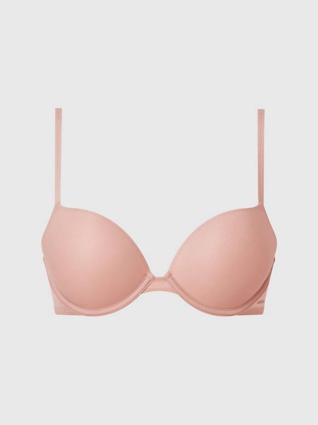 Pink Calvin Klein Push Up - Sheer Marquisette Women Bra | KQSW-86915