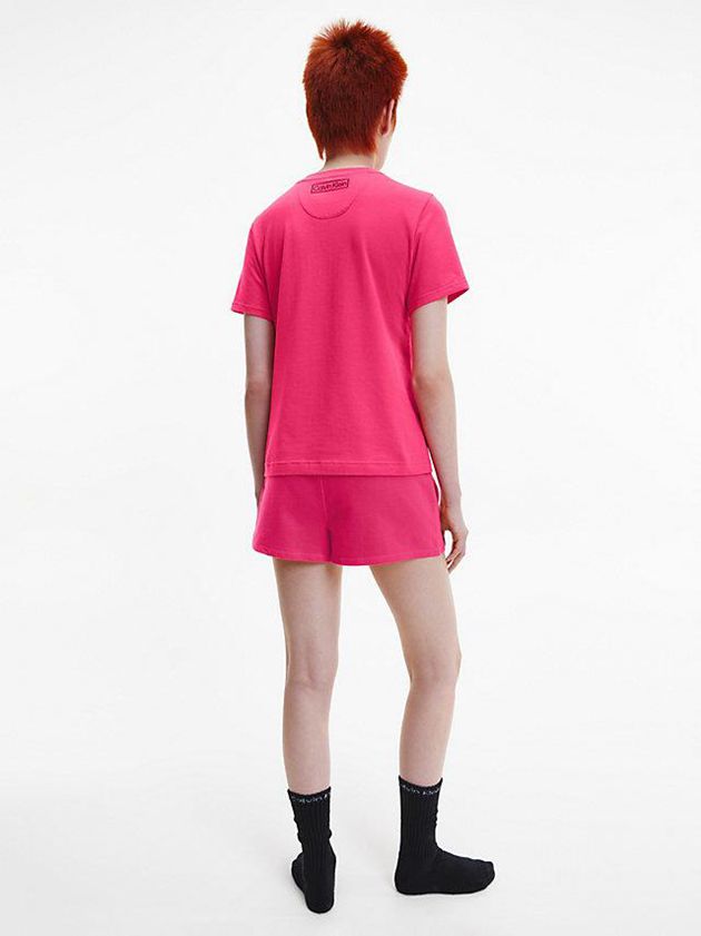 Pink Calvin Klein Pyjama Set - Reimagined Heritage Women Shorts | NWJI-90137