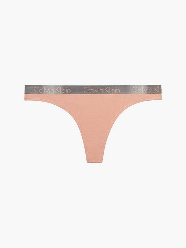 Pink Calvin Klein Radiant Cotton Women Thong | WSVG-34920
