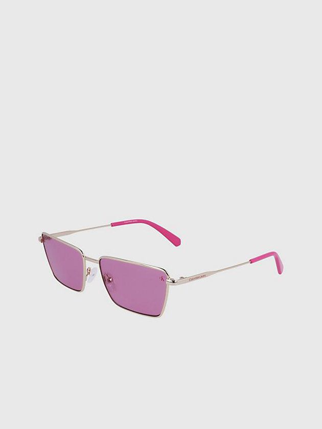 Pink Calvin Klein Rectangle Men Sunglasses | AIKJ-49658