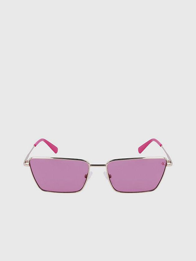 Pink Calvin Klein Rectangle Men Sunglasses | AIKJ-49658