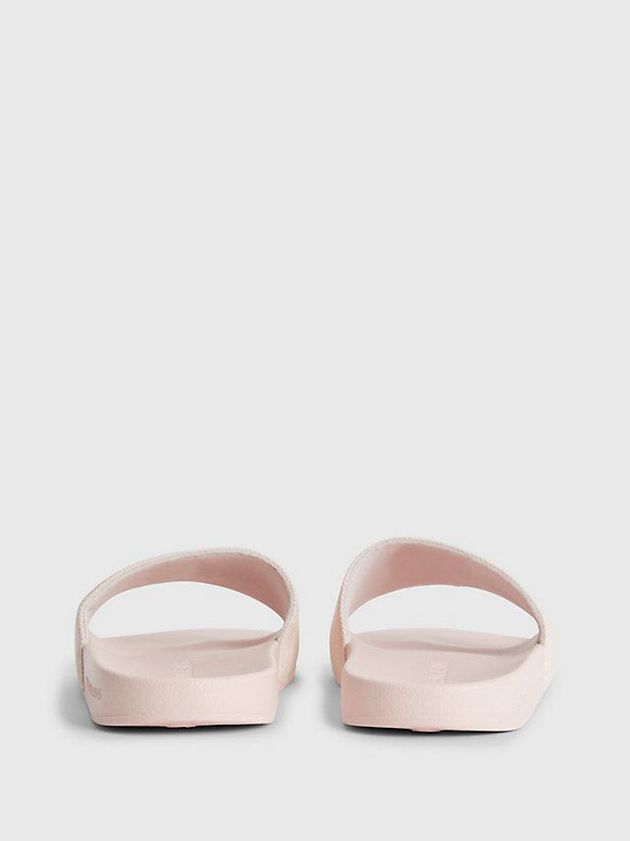 Pink Calvin Klein Recycled Canvas Sliders Women Slippers | FNAO-58692