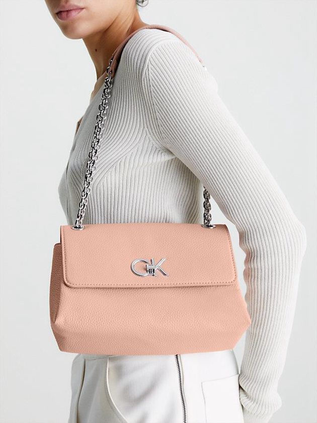 Pink Calvin Klein Recycled Convertible Shoulder Women Bags | PVOB-84965