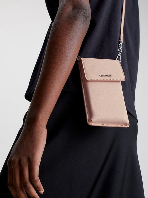 Pink Calvin Klein Recycled Crossbody Phone Pouch Women Bags | OJTH-46238