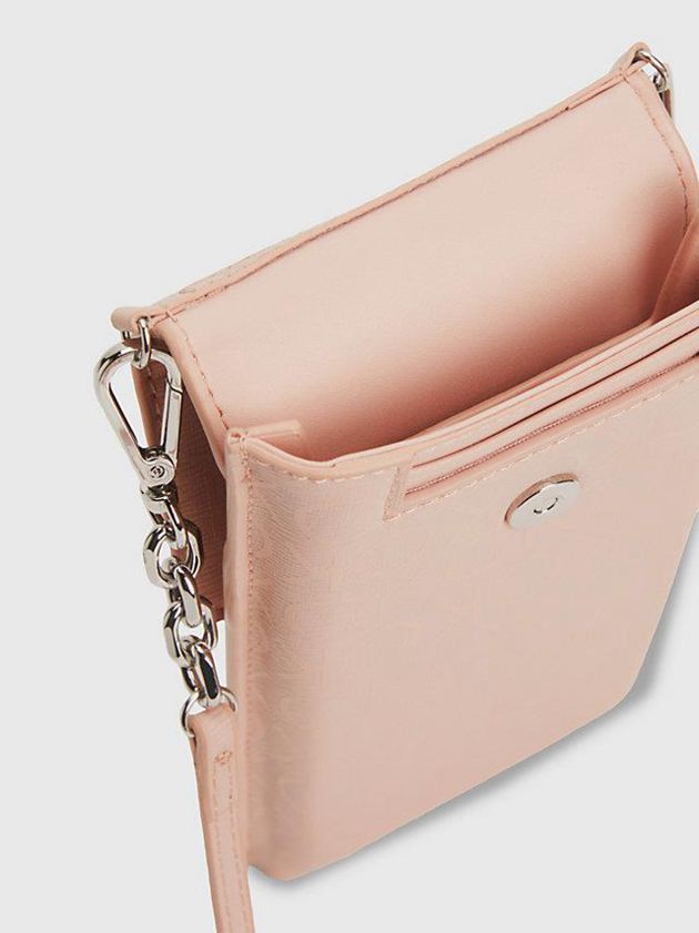 Pink Calvin Klein Recycled Crossbody Phone Pouch Women Bags | OJTH-46238