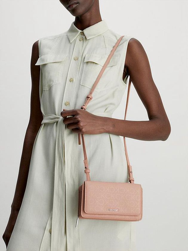 Pink Calvin Klein Recycled Phone Wallet Women Bags | KBVU-54796