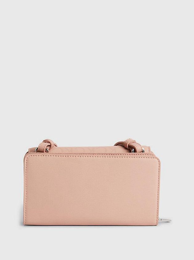 Pink Calvin Klein Recycled Phone Wallet Women Bags | KBVU-54796