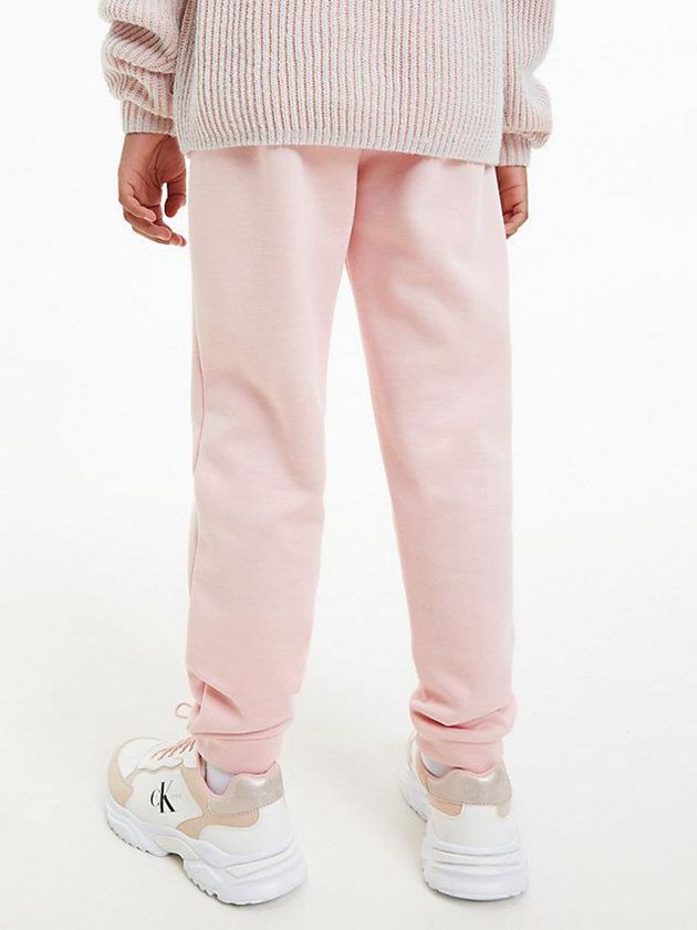 Pink Calvin Klein Recycled Polyester Logo Girls's Joggers | XZTE-73908