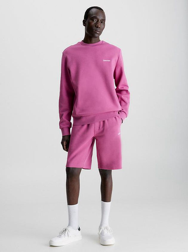 Pink Calvin Klein Recycled Polyester Men Sweatshirt | NTSD-21783