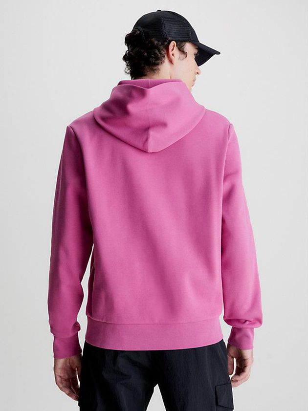 Pink Calvin Klein Recycled Polyester Men Hoodie | TSOM-72463