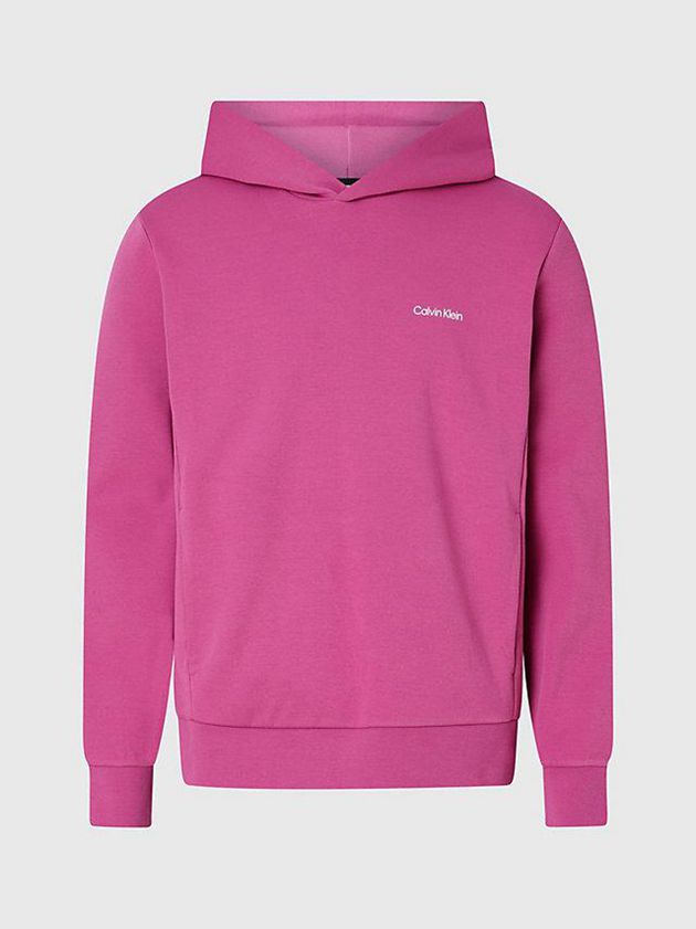 Pink Calvin Klein Recycled Polyester Men Hoodie | TSOM-72463
