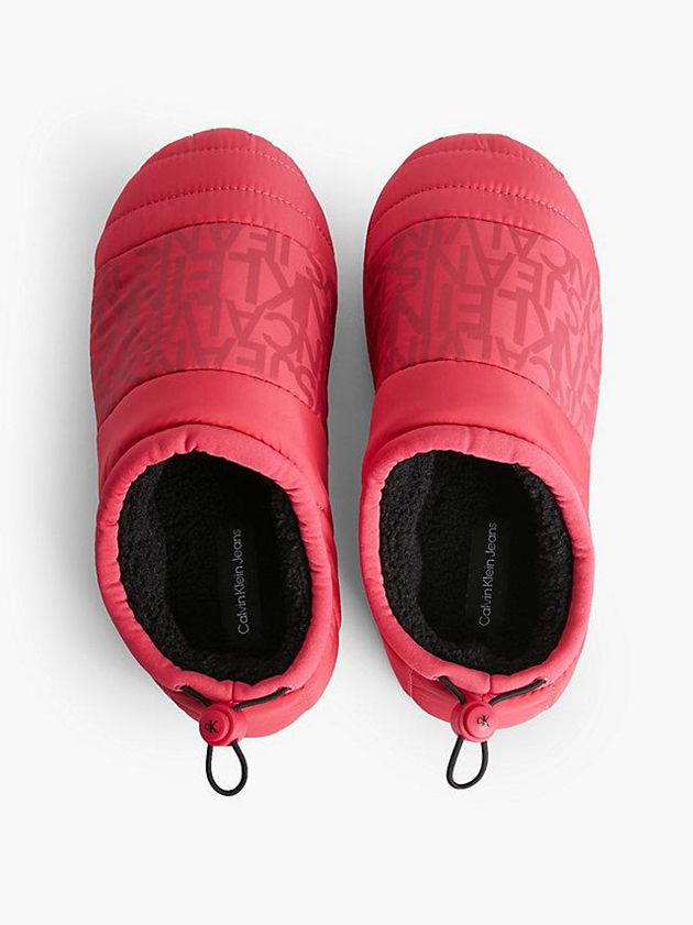 Pink Calvin Klein Recycled Quilted Women Slippers | WPBM-74259
