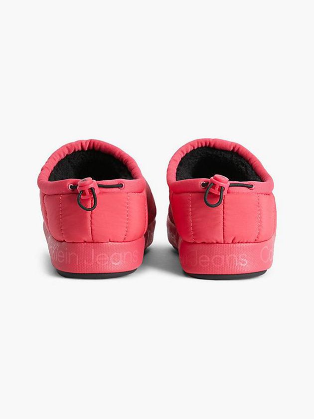 Pink Calvin Klein Recycled Quilted Women Slippers | WPBM-74259
