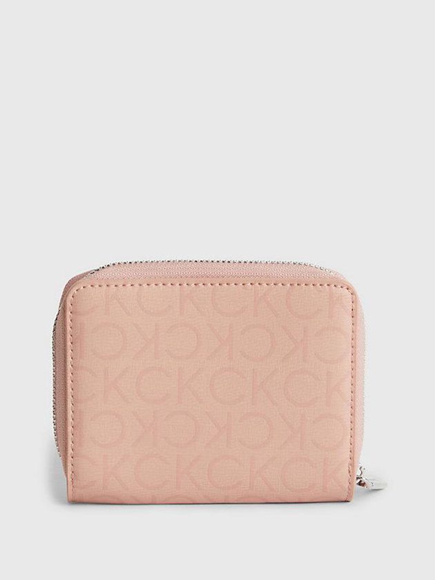 Pink Calvin Klein Recycled Rfid Zip Around Women Wallet | BEGY-97863