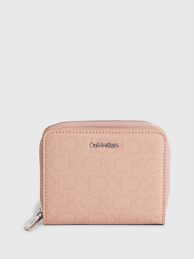 Pink Calvin Klein Recycled Rfid Zip Around Women Wallet | BEGY-97863
