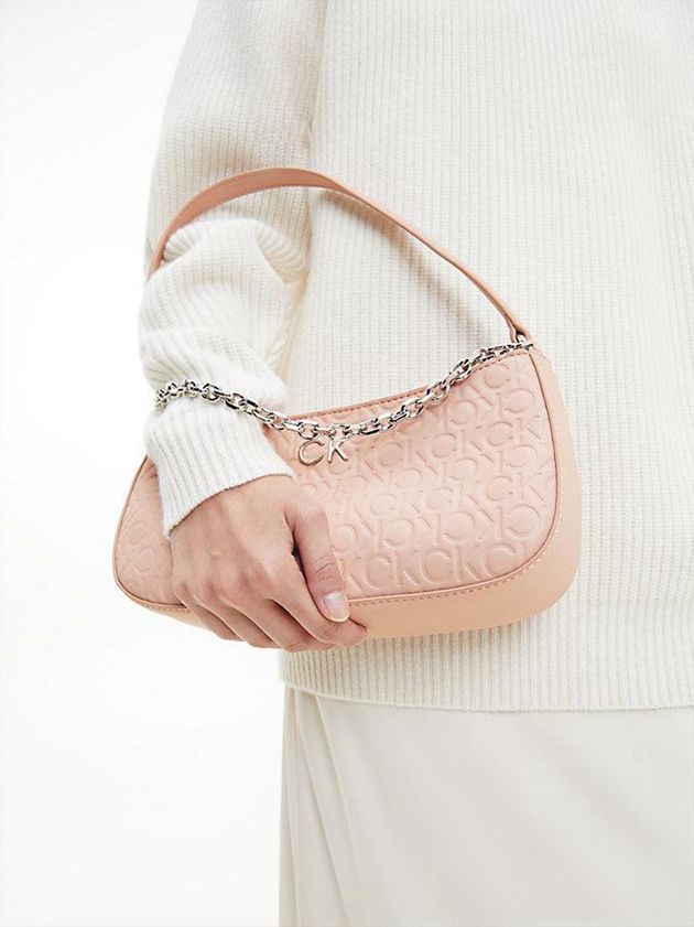 Pink Calvin Klein Recycled Shoulder Women Bags | BTVM-70986