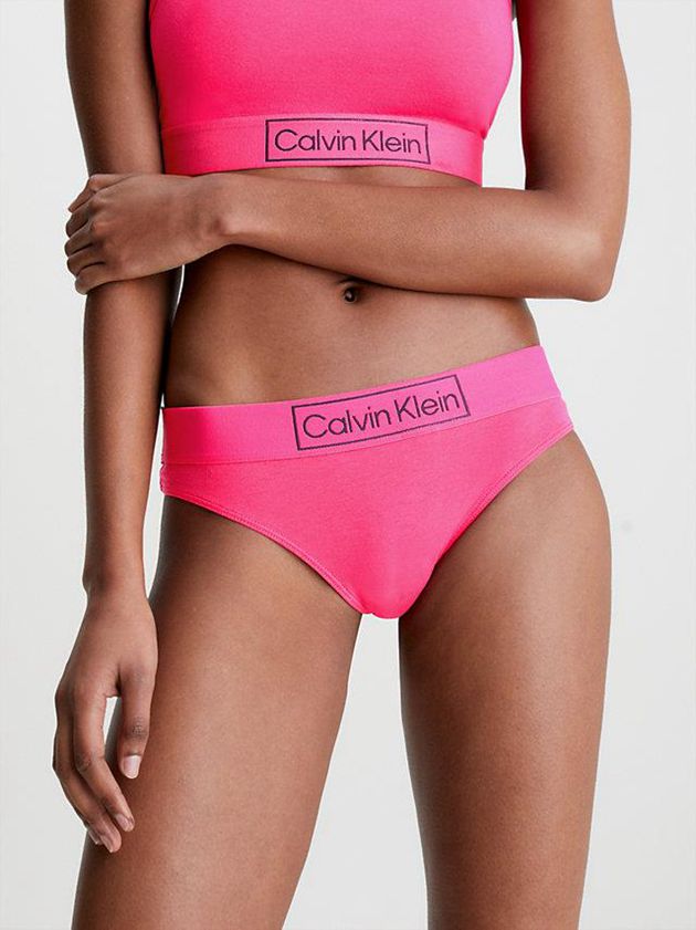 Pink Calvin Klein Reimagined Heritage Women Thong | SQYU-42601