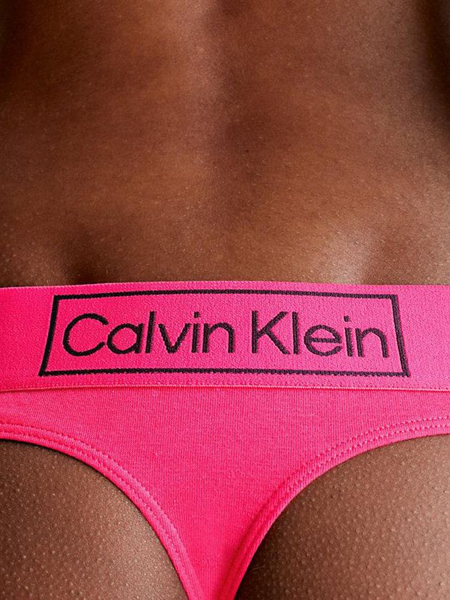 Pink Calvin Klein Reimagined Heritage Women Thong | SQYU-42601