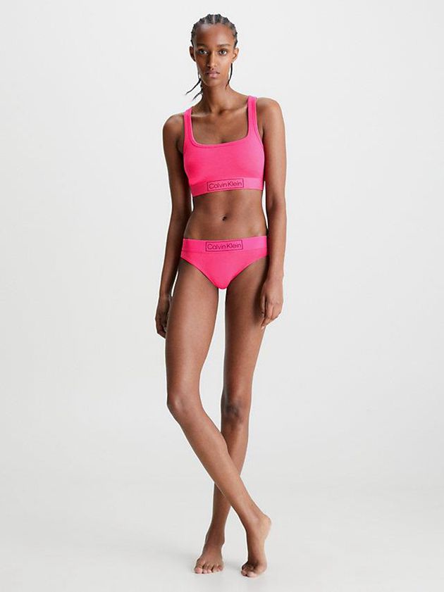 Pink Calvin Klein Reimagined Heritage Women Thong | SQYU-42601