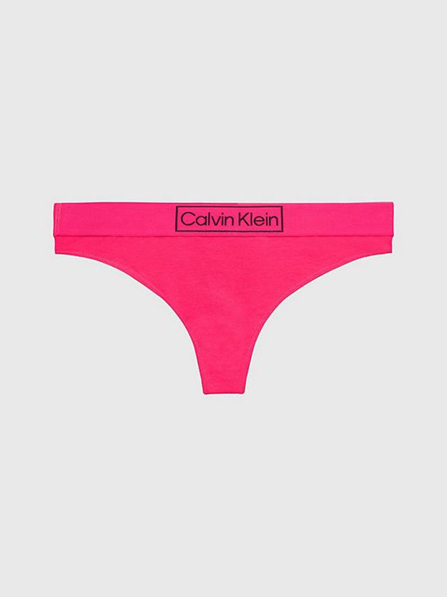 Pink Calvin Klein Reimagined Heritage Women Thong | SQYU-42601