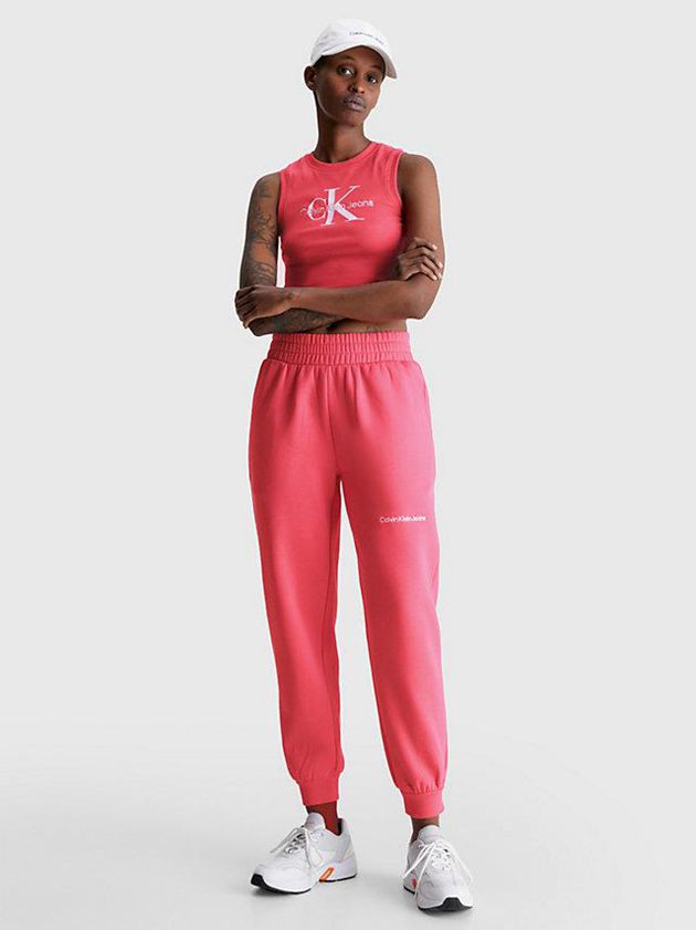 Pink Calvin Klein Relaxed Women Joggers | SDAC-43916
