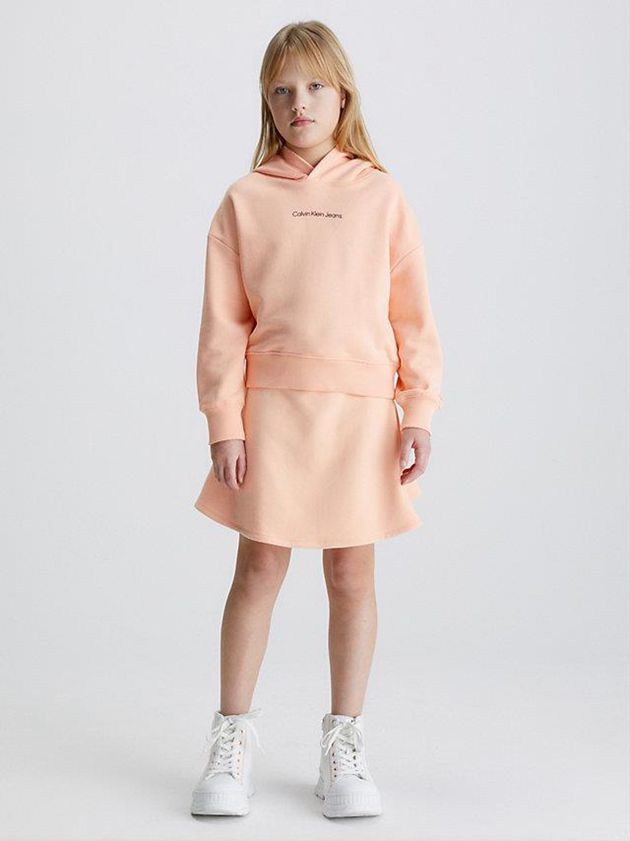 Pink Calvin Klein Stretch Terry Flared Girls's Skirt | RILW-90145