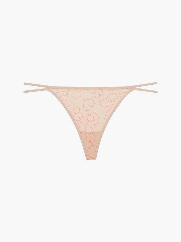 Pink Calvin Klein String - Sheer Marquisette Women Thong | KFGS-48690