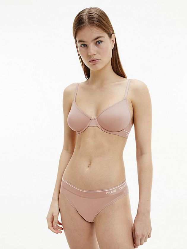 Pink Calvin Klein T-Shirt - CK One Women Bra | ZBAL-06279