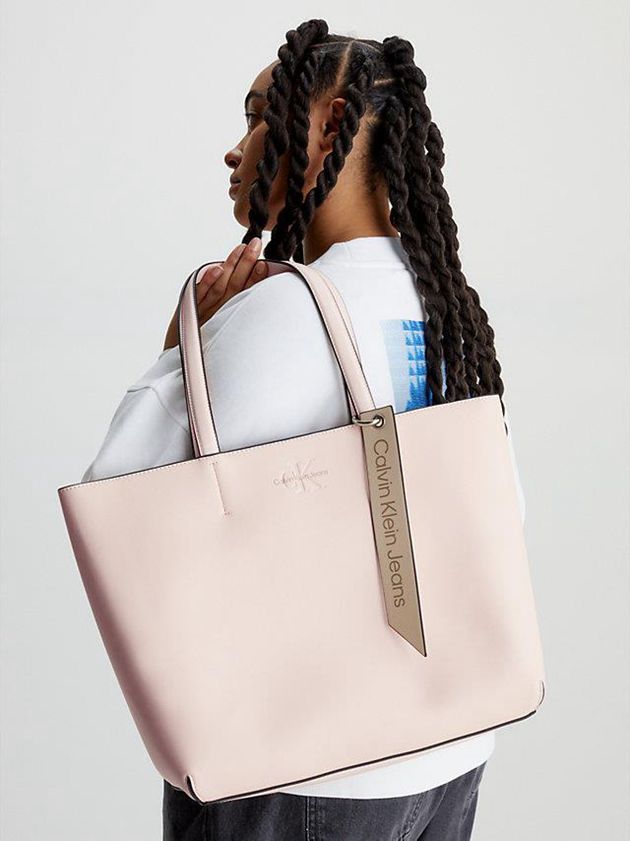 Pink Calvin Klein Tote Women Bags | DVOP-23498