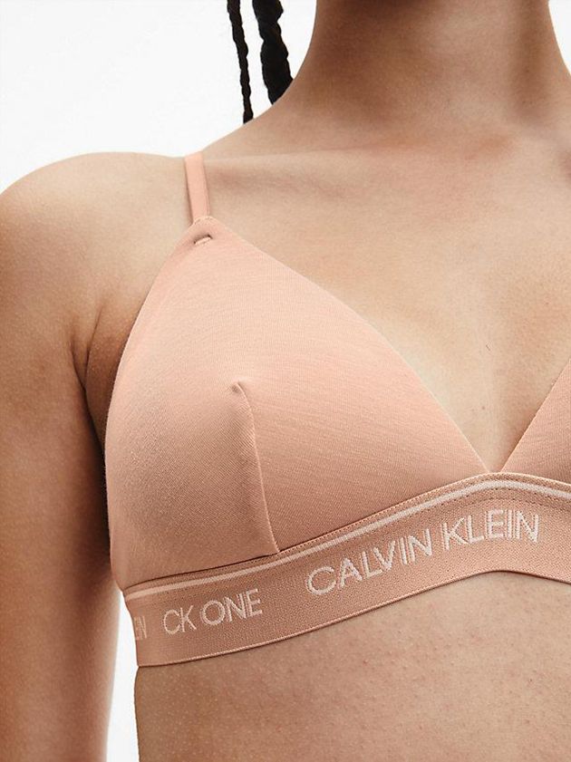 Pink Calvin Klein Triangle - CK One Recycled Women Bra | UWVZ-08753