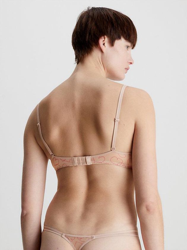 Pink Calvin Klein Triangle - Sheer Marquisette Women Bra | JOLA-71235