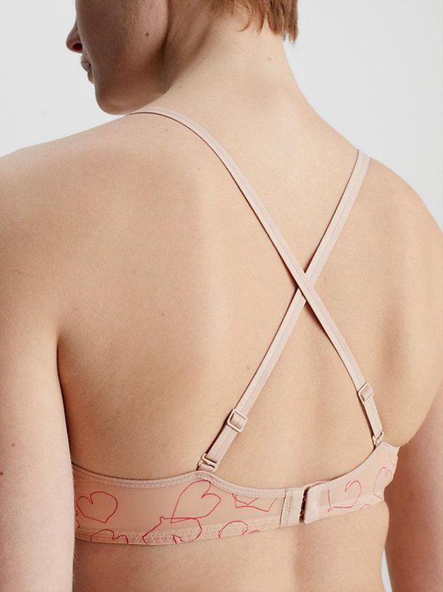 Pink Calvin Klein Triangle - Sheer Marquisette Women Bra | JOLA-71235