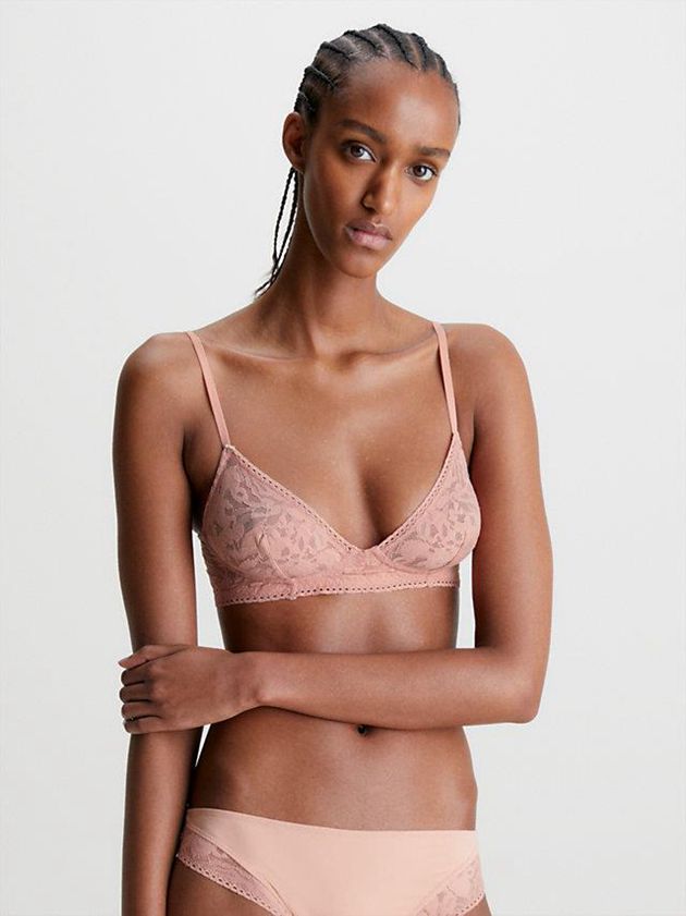 Pink Calvin Klein Ultra Soft Lace Women Bra | QJVW-81470
